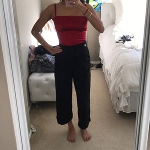 DOLCE & GABBANA SILK RED ZIP-UP BUSTIER